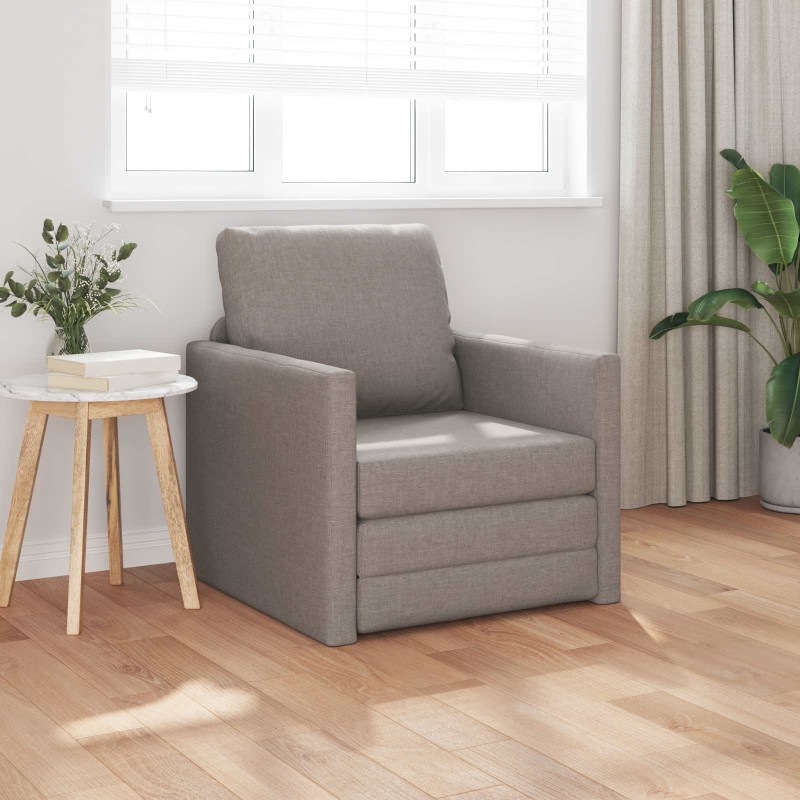 vidaXL Κρεβάτι καναπές Taupe 74 x 77 x 81 εκ. ύφασμα