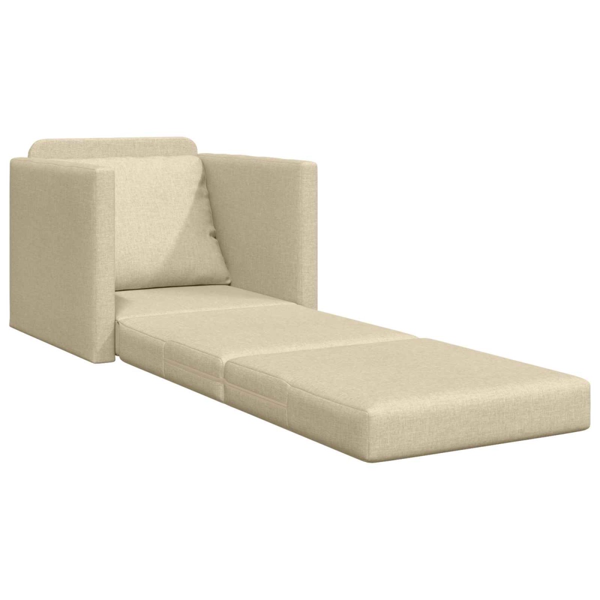 vidaXL Κρεβάτι καναπές Κρεμ 74 x 77 x 81 εκ. ύφασμα