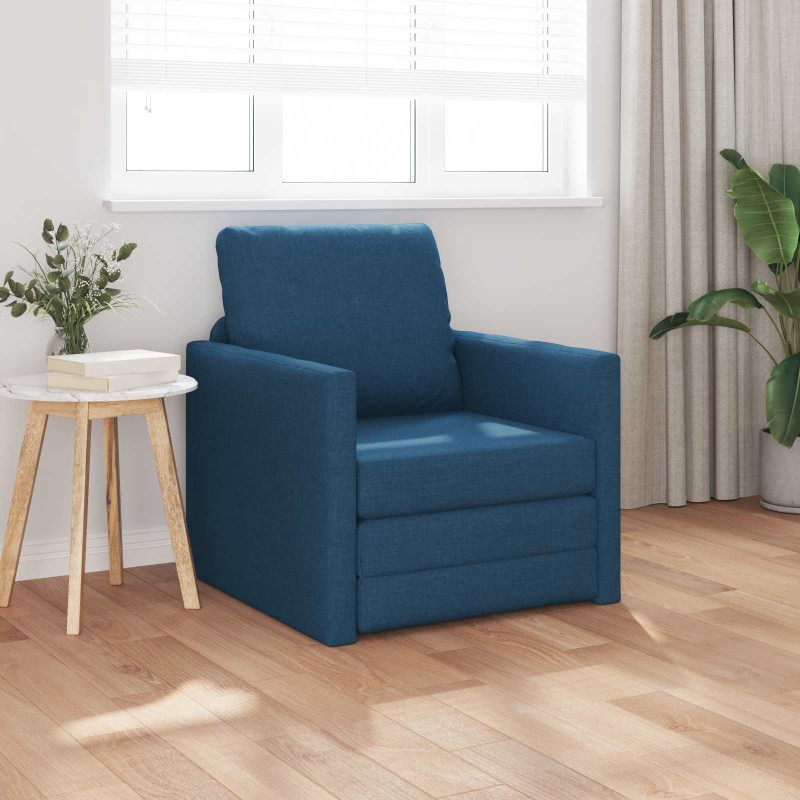 vidaXL Κρεβάτι καναπές Μπλε 74 x 77 x 81 εκ. ύφασμα