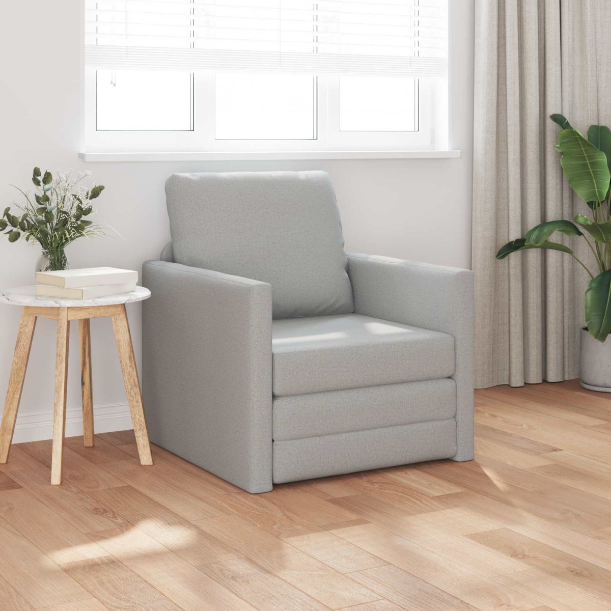 vidaXL Κρεβάτι καναπές Σκίουρος Γκρί 74 x 77 x 81 εκ. ύφασμα