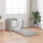 vidaXL Κρεβάτι καναπές Σκίουρος Γκρί 74 x 77 x 81 εκ. ύφασμα