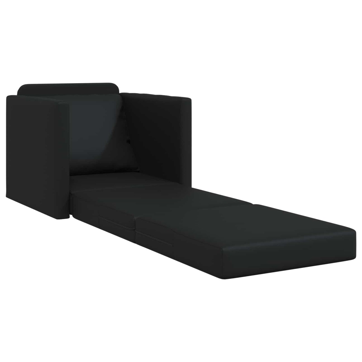vidaXL Κρεβάτι καναπές Μαύρο 74 x 77 x 81 εκ. Δερματίνη