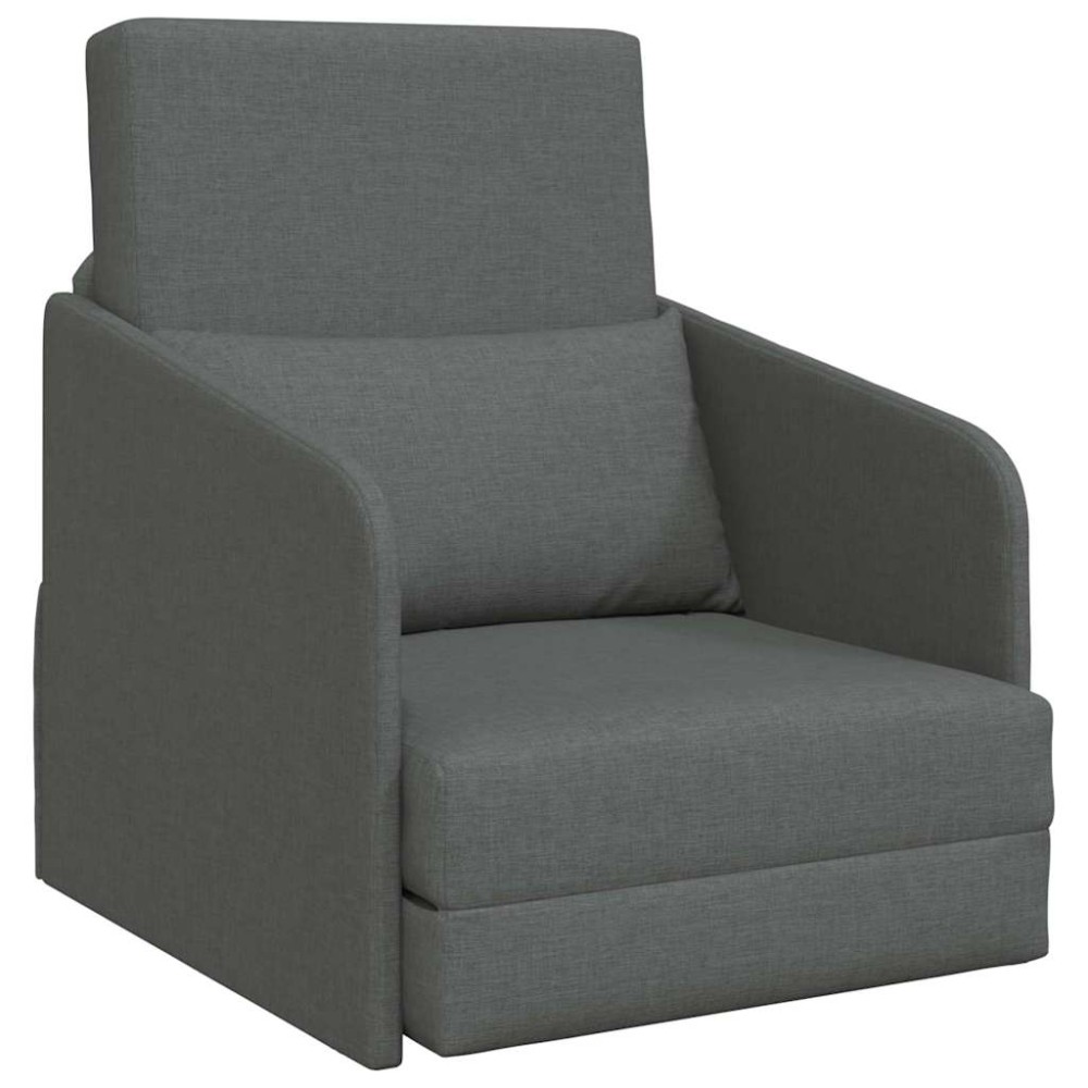 vidaXL Κρεβάτι καναπές Σκούρο Γκρι 65 x 80 x 83 εκ. ύφασμα