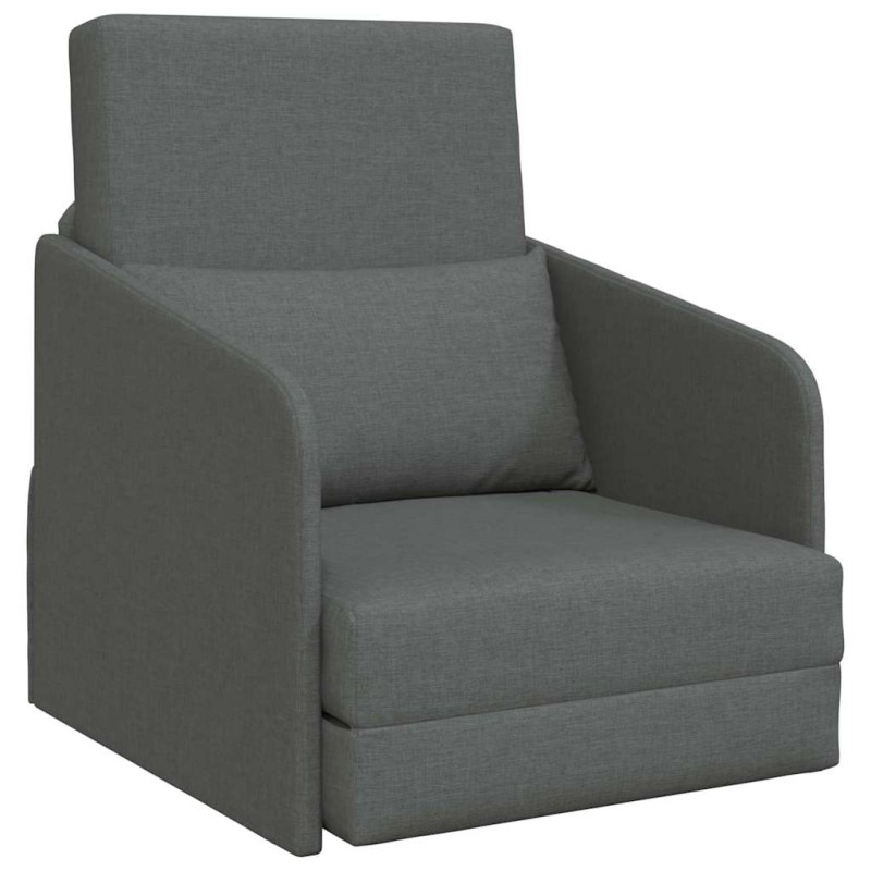 vidaXL Κρεβάτι καναπές Σκούρο Γκρι 65 x 80 x 83 εκ. ύφασμα