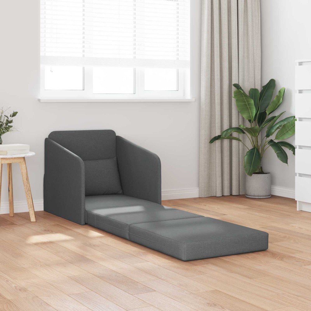 vidaXL Κρεβάτι καναπές Σκούρο Γκρι 65 x 80 x 83 εκ. ύφασμα