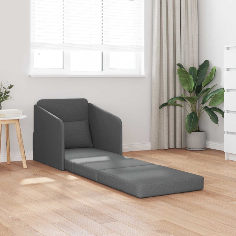 vidaXL Κρεβάτι καναπές Σκούρο Γκρι 65 x 80 x 83 εκ. ύφασμα
