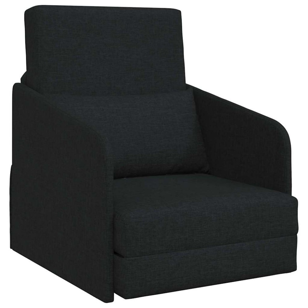 vidaXL Κρεβάτι καναπές Μαύρο 65 x 80 x 83 εκ. ύφασμα