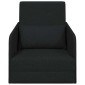 vidaXL Κρεβάτι καναπές Μαύρο 65 x 80 x 83 εκ. ύφασμα