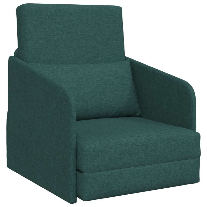 vidaXL Κρεβάτι καναπές Σκούρο Πράσινο 65 x 80 x 83 εκ. ύφασμα
