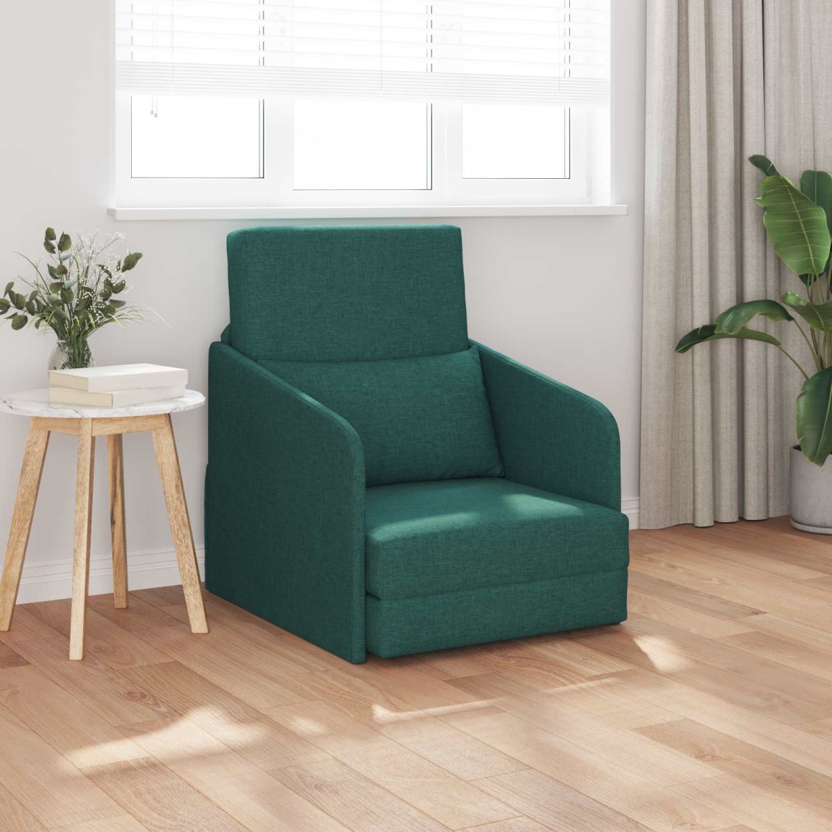 vidaXL Κρεβάτι καναπές Σκούρο Πράσινο 65 x 80 x 83 εκ. ύφασμα