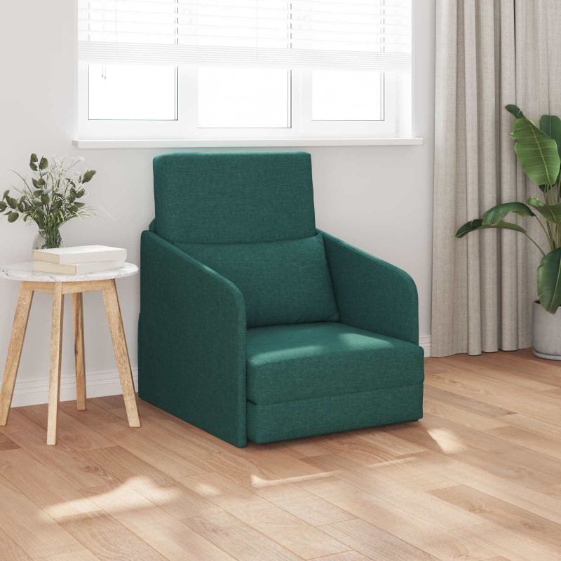 vidaXL Κρεβάτι καναπές Σκούρο Πράσινο 65 x 80 x 83 εκ. ύφασμα