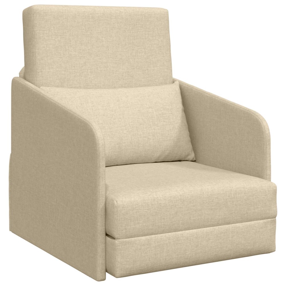 vidaXL Κρεβάτι καναπές Κρεμ 65 x 80 x 83 εκ. ύφασμα