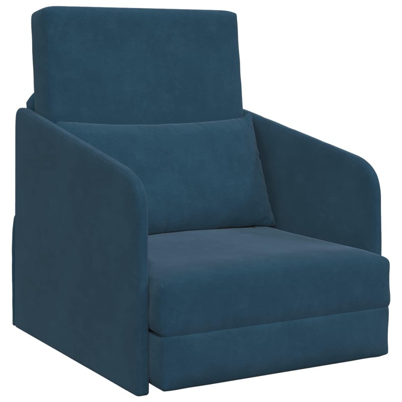 vidaXL Κρεβάτι καναπές Μπλε 65 x 80 x 83 εκ. Βελούδο