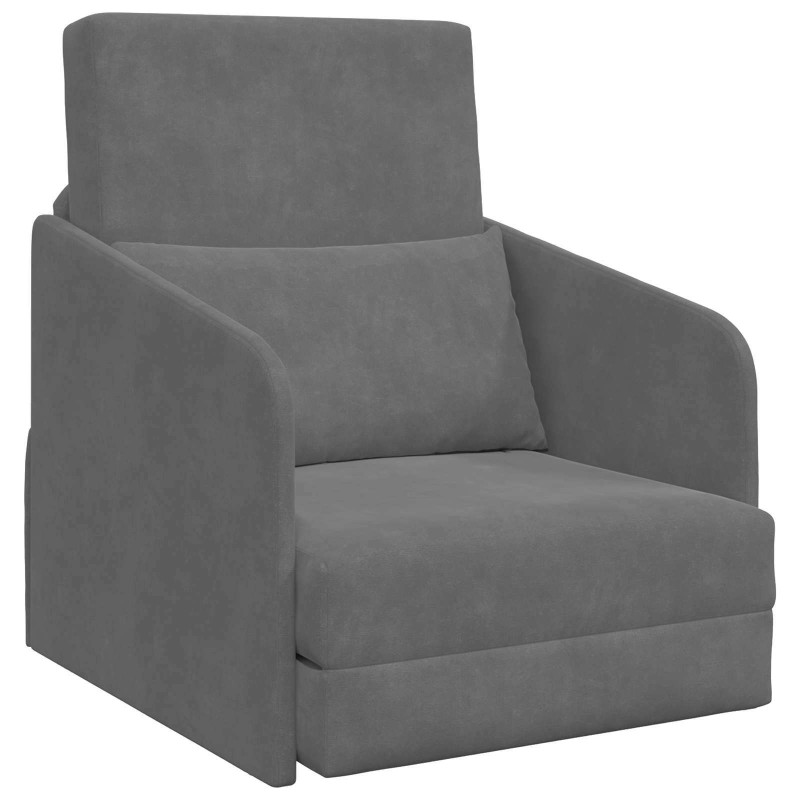 vidaXL Κρεβάτι καναπές Σκούρο Γκρι 65 x 80 x 83 εκ. Βελούδο