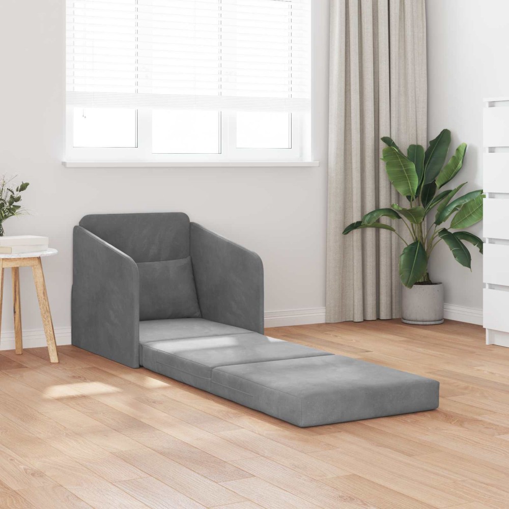 vidaXL Κρεβάτι καναπές Σκούρο Γκρι 65 x 80 x 83 εκ. Βελούδο