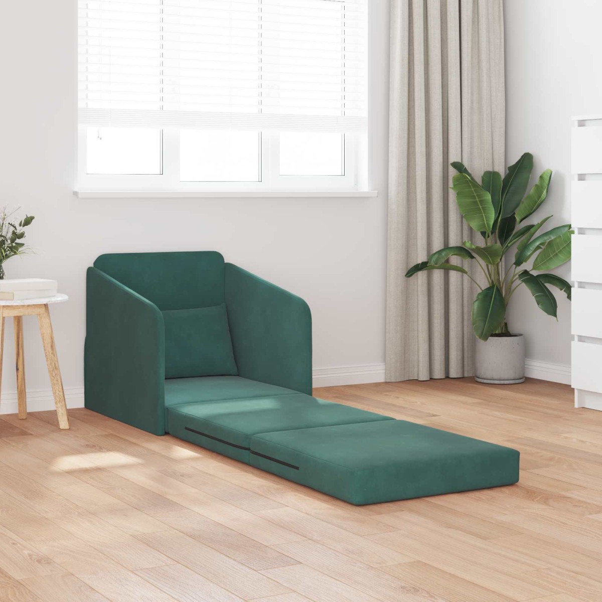 vidaXL Κρεβάτι καναπές Σκούρο Πράσινο 65 x 80 x 83 εκ. Βελούδο