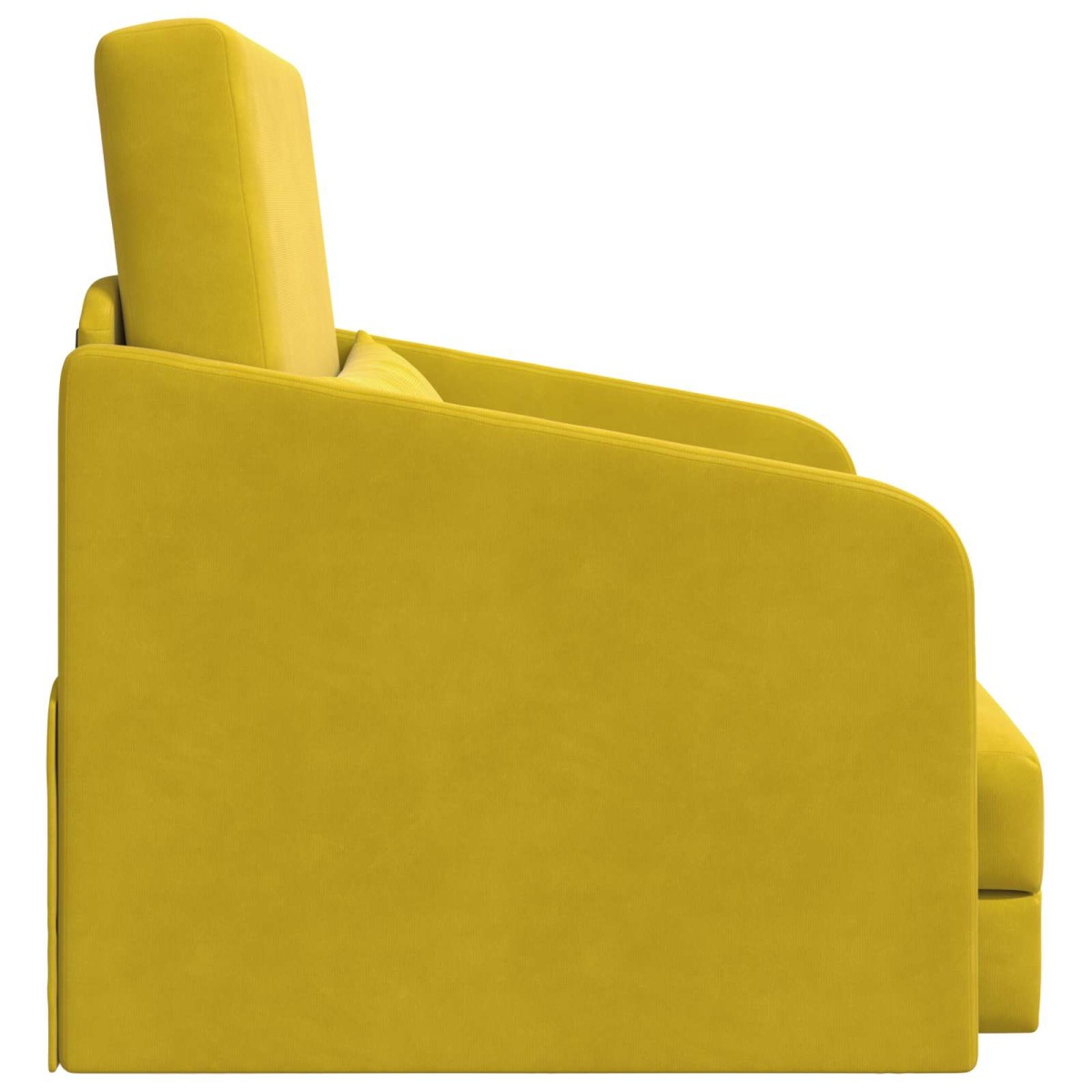 vidaXL Κρεβάτι καναπές Κίτρινο 65 x 80 x 83 εκ. Βελούδο