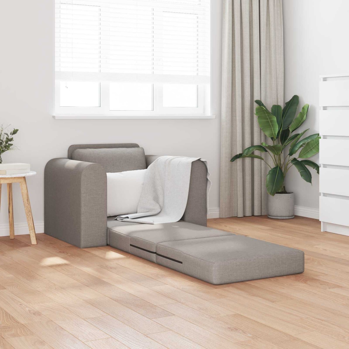 vidaXL Κρεβάτι καναπές Taupe 98 x 71 x 83 εκ. ύφασμα