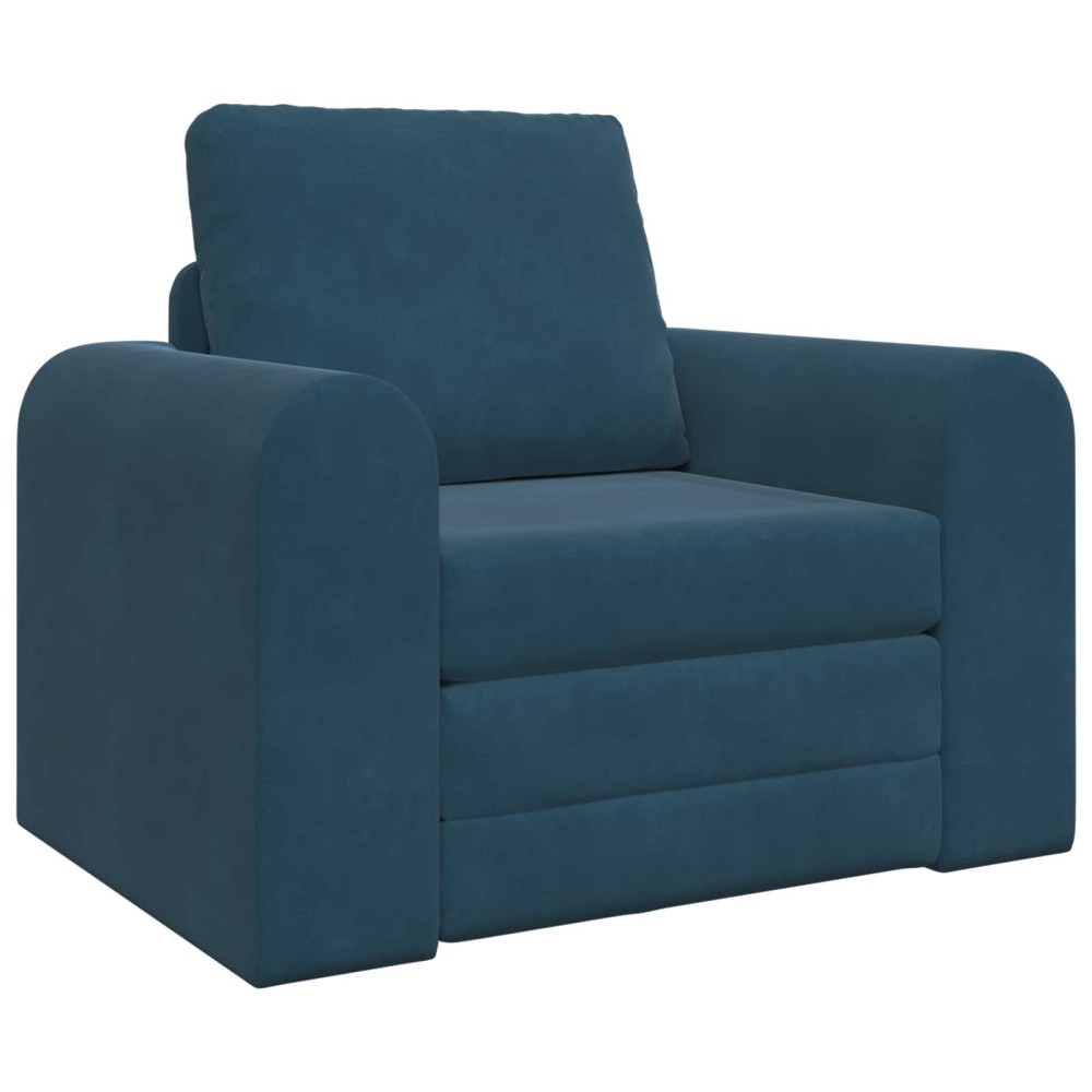 vidaXL Κρεβάτι καναπές Μπλε 98 x 71 x 83 εκ. Βελούδο