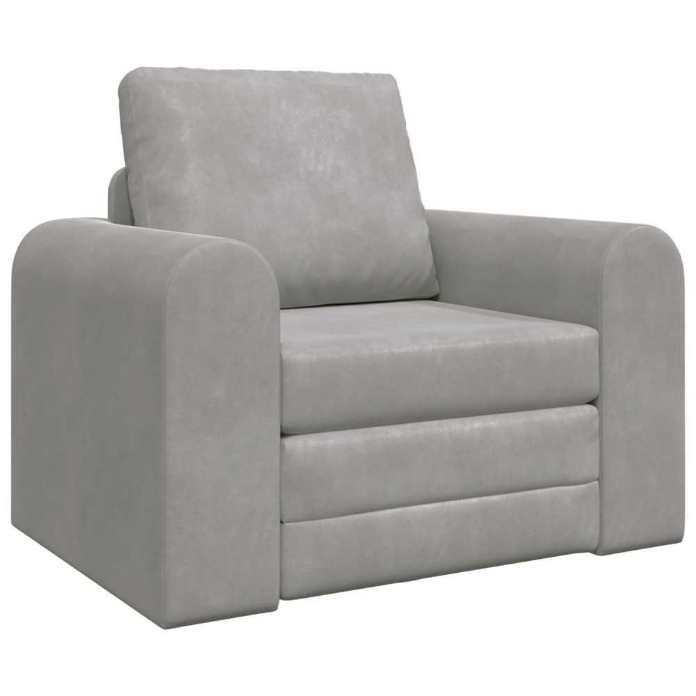 vidaXL Κρεβάτι καναπές Ανοιχτό γκρι 98 x 71 x 83 εκ. Βελούδο