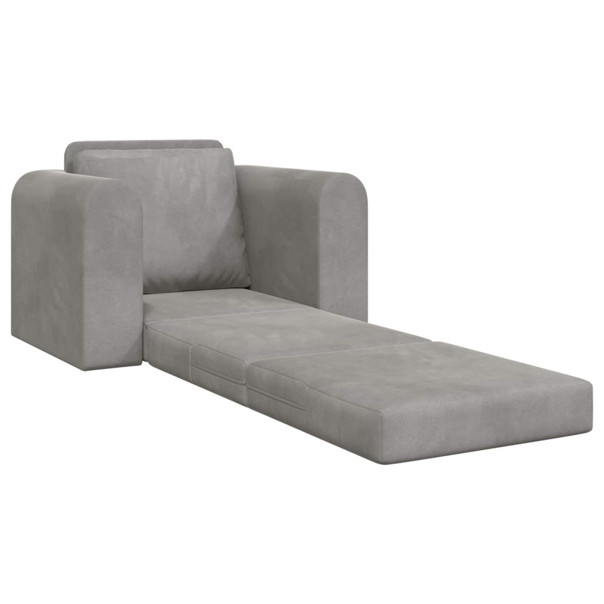 vidaXL Κρεβάτι καναπές Ανοιχτό γκρι 98 x 71 x 83 εκ. Βελούδο