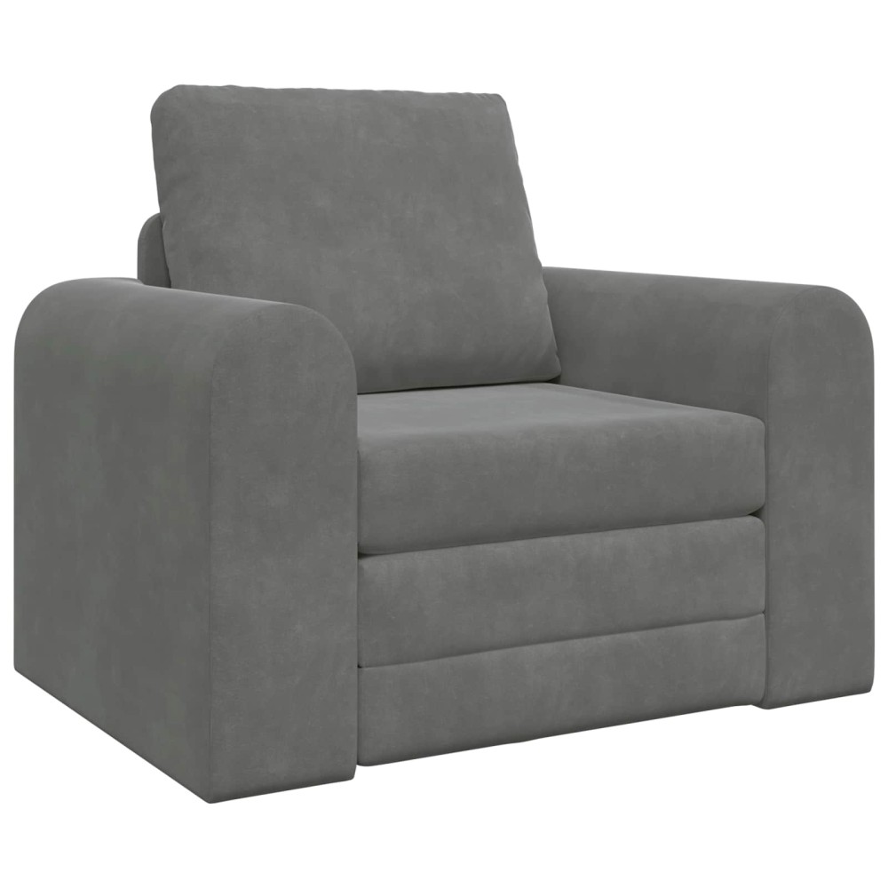 vidaXL Κρεβάτι καναπές Σκούρο Γκρι 98 x 71 x 83 εκ. Βελούδο