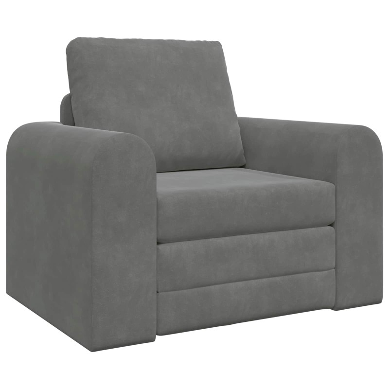 vidaXL Κρεβάτι καναπές Σκούρο Γκρι 98 x 71 x 83 εκ. Βελούδο