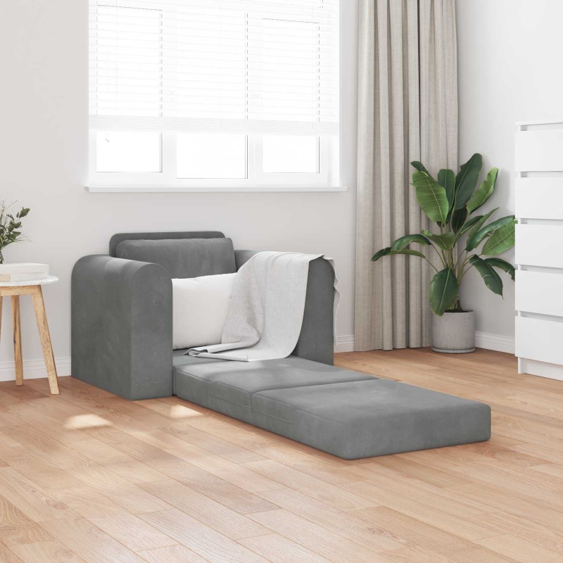 vidaXL Κρεβάτι καναπές Σκούρο Γκρι 98 x 71 x 83 εκ. Βελούδο