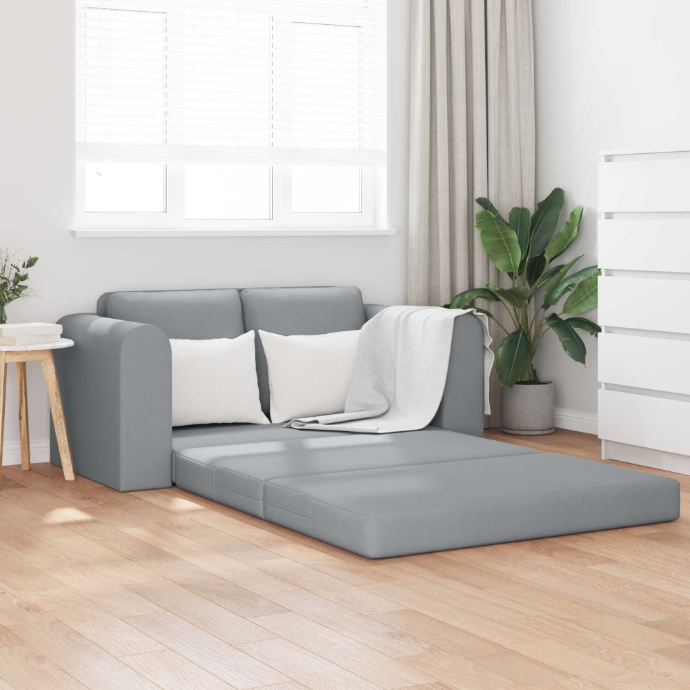 vidaXL Κρεβάτι καναπές Ανοιχτό γκρι 148 x 71 x 83 εκ. ύφασμα