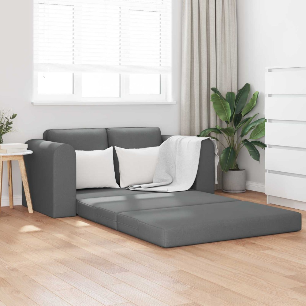 vidaXL Κρεβάτι καναπές Σκούρο Γκρι 148 x 71 x 83 εκ. ύφασμα