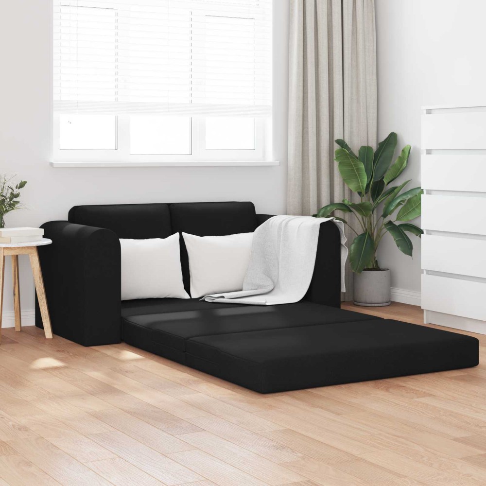 vidaXL Κρεβάτι καναπές Μαύρο 148 x 71 x 83 εκ. ύφασμα