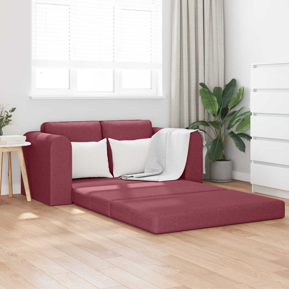vidaXL Κρεβάτι καναπές Κόκκινο 148 x 71 x 83 εκ. ύφασμα