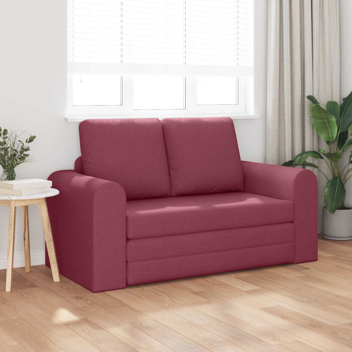 vidaXL Κρεβάτι καναπές Κόκκινο 148 x 71 x 83 εκ. ύφασμα