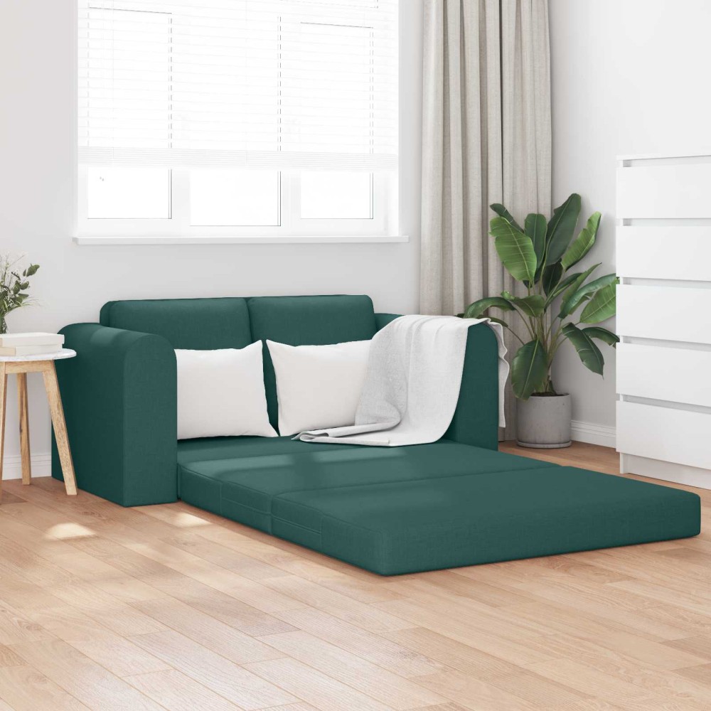 vidaXL Κρεβάτι καναπές Σκούρο Πράσινο 148 x 71 x 83 εκ. ύφασμα