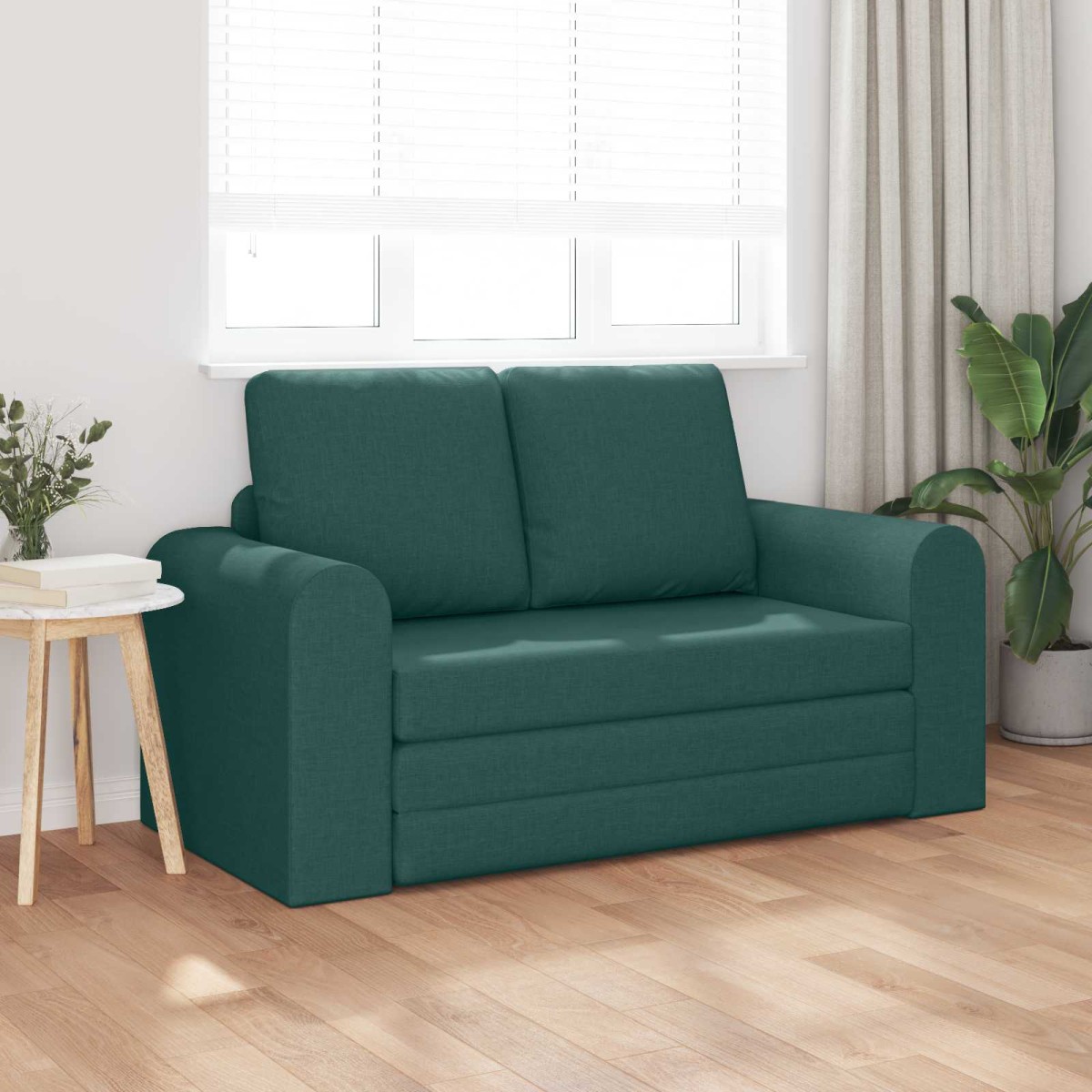 vidaXL Κρεβάτι καναπές Σκούρο Πράσινο 148 x 71 x 83 εκ. ύφασμα