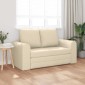 vidaXL Κρεβάτι καναπές Κρεμ 148 x 71 x 83 εκ. ύφασμα