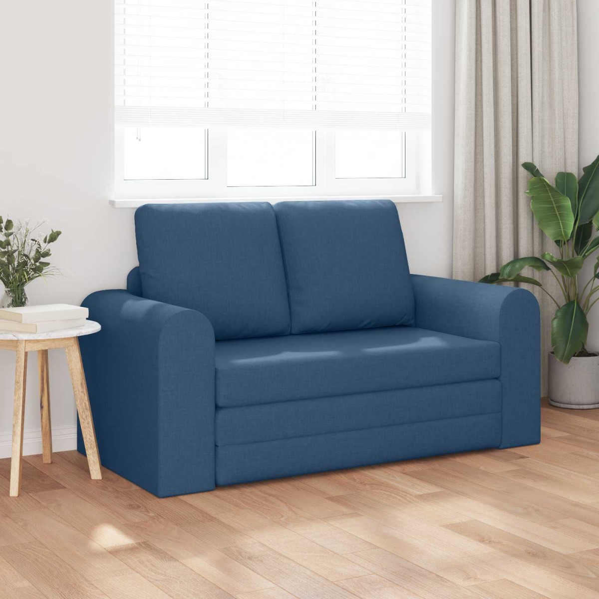 vidaXL Κρεβάτι καναπές Μπλε 148 x 71 x 83 εκ. ύφασμα