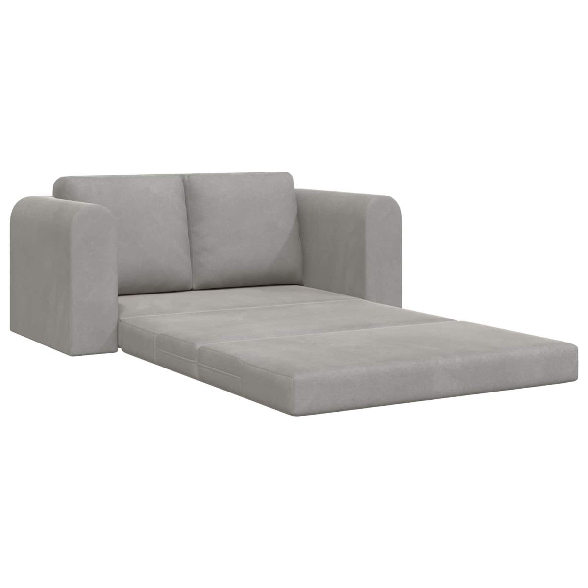 vidaXL Κρεβάτι καναπές Ανοιχτό γκρι 148 x 71 x 83 εκ. Βελούδο