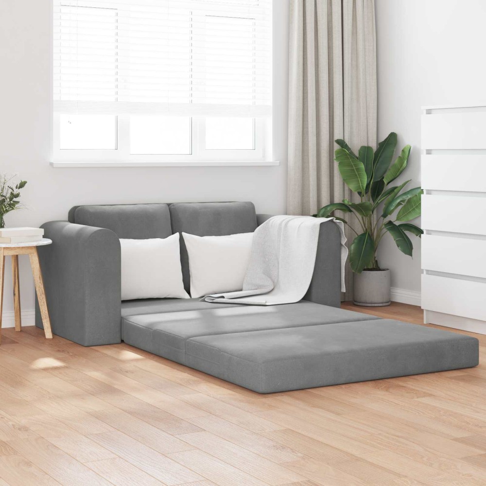 vidaXL Κρεβάτι καναπές Σκούρο Γκρι 148 x 71 x 83 εκ. Βελούδο