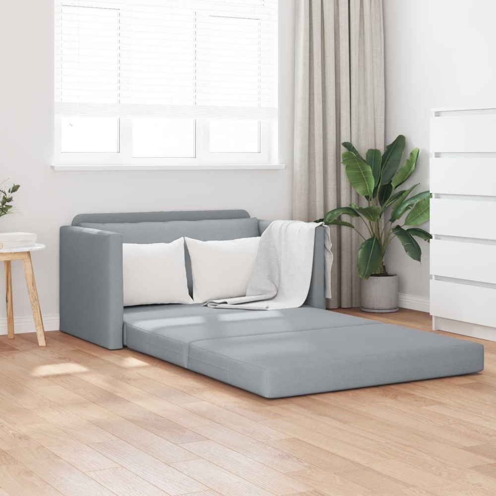 vidaXL Κρεβάτι καναπές Ανοιχτό γκρι 124 x 71 x 78 εκ ύφασμα