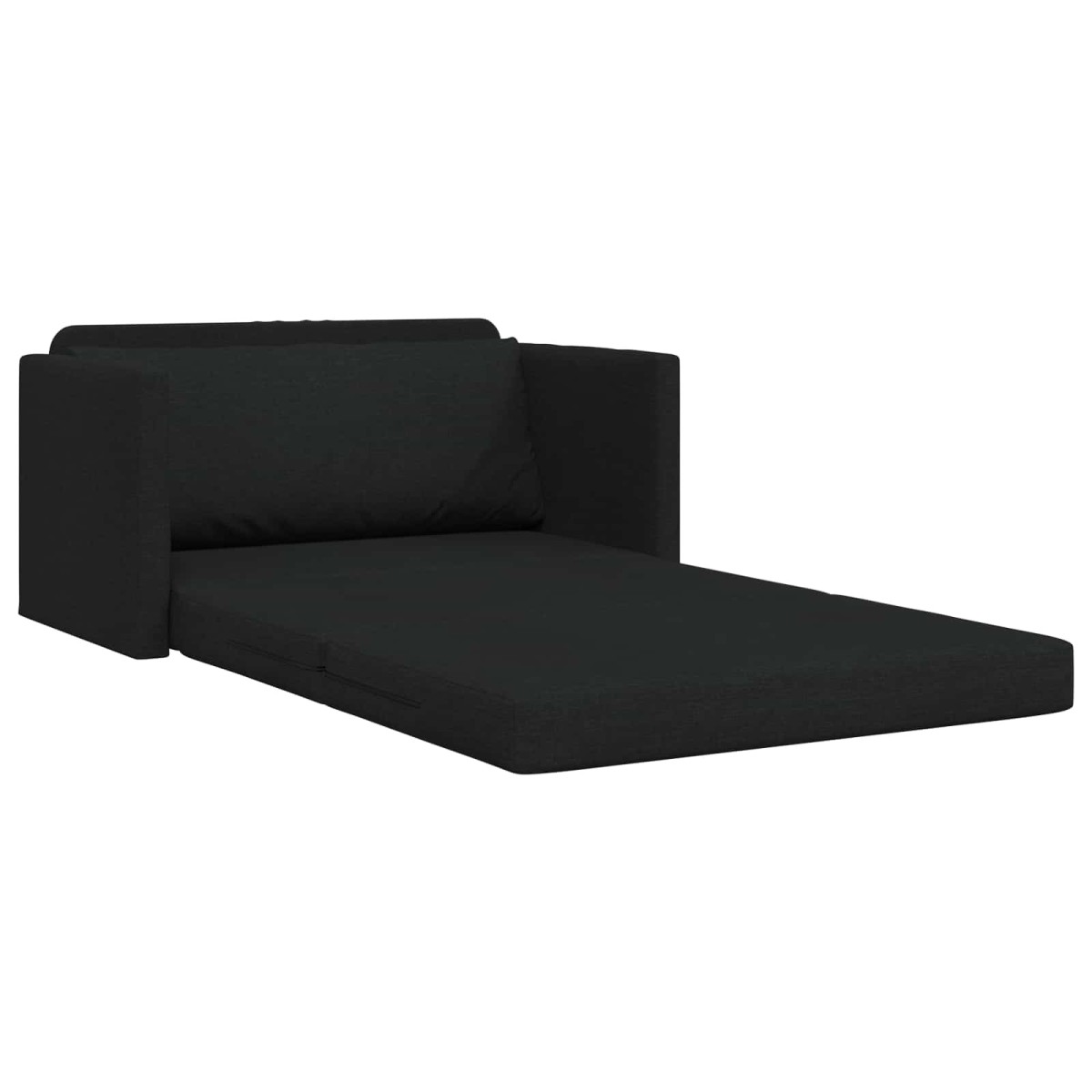 vidaXL Κρεβάτι καναπές Μαύρο 124 x 71 x 78 εκ ύφασμα
