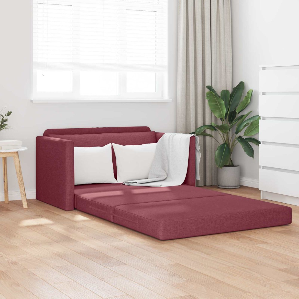 vidaXL Κρεβάτι καναπές Κόκκινο 124 x 71 x 78 εκ ύφασμα