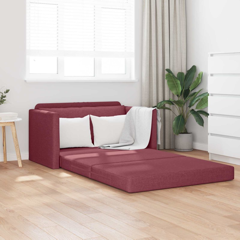 vidaXL Κρεβάτι καναπές Κόκκινο 124 x 71 x 78 εκ ύφασμα