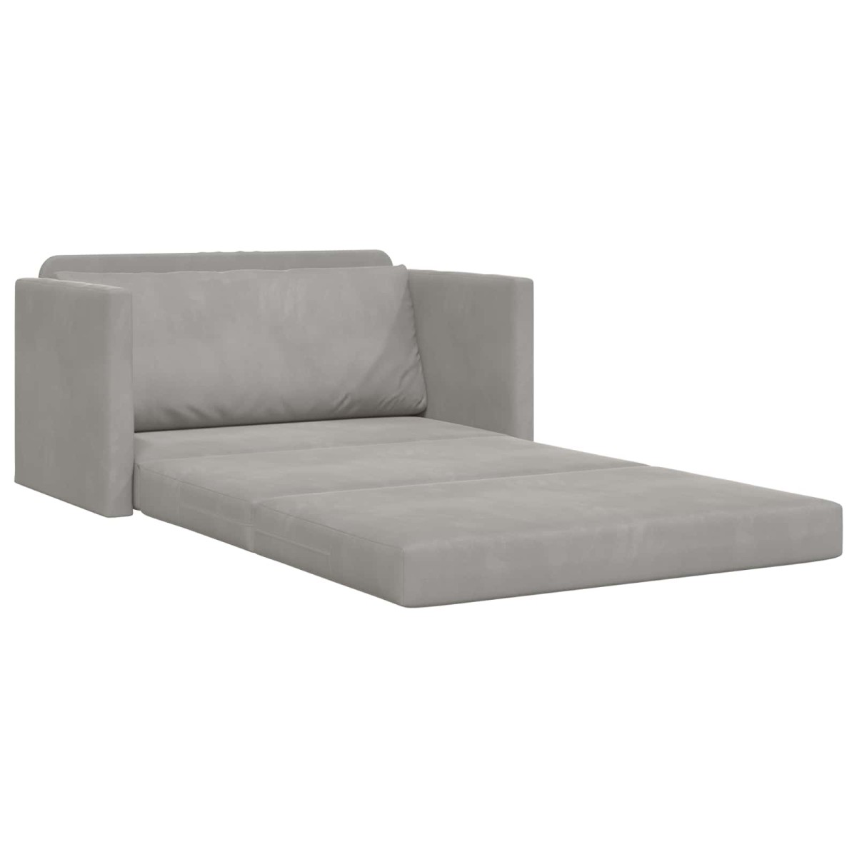 vidaXL Κρεβάτι καναπές Ανοιχτό γκρι 124 x 71 x 78 εκ Βελούδο