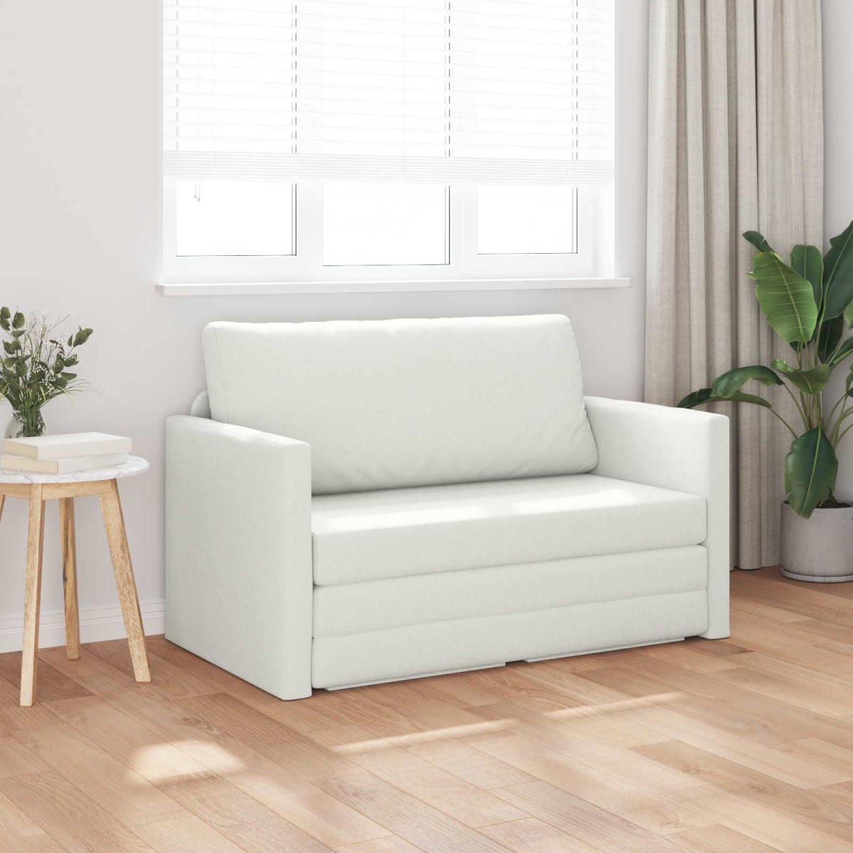 vidaXL Κρεβάτι καναπές Λευκό 124 x 71 x 78 εκ Δερματίνη