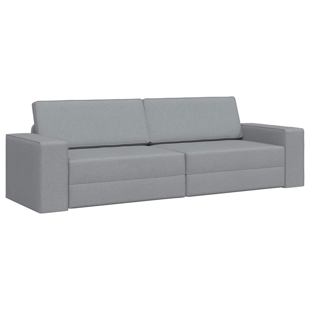 vidaXL Κρεβάτι καναπές Ανοιχτό γκρι 245 x 78 x 77 εκ. ύφασμα