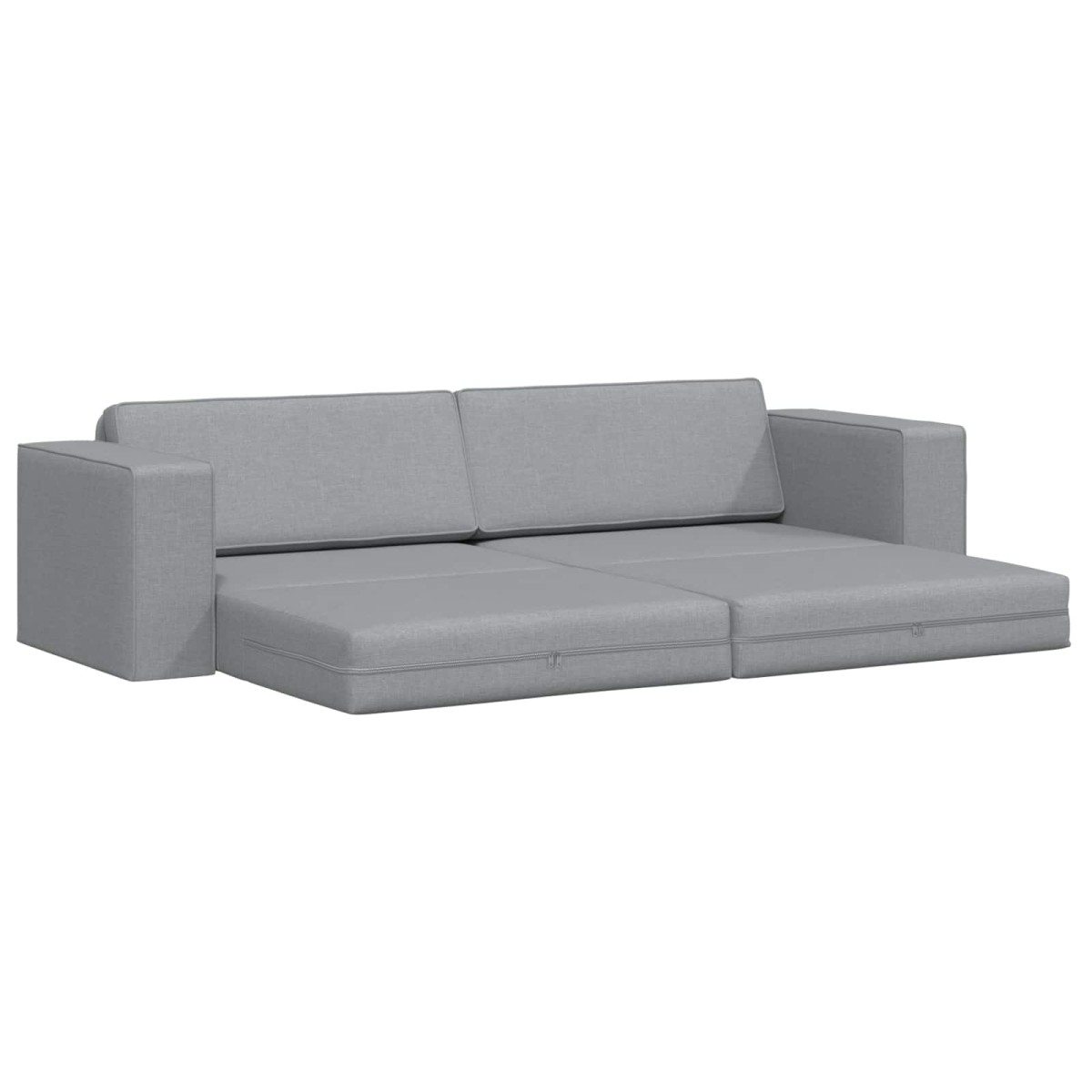 vidaXL Κρεβάτι καναπές Ανοιχτό γκρι 245 x 78 x 77 εκ. ύφασμα
