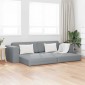 vidaXL Κρεβάτι καναπές Ανοιχτό γκρι 245 x 78 x 77 εκ. ύφασμα