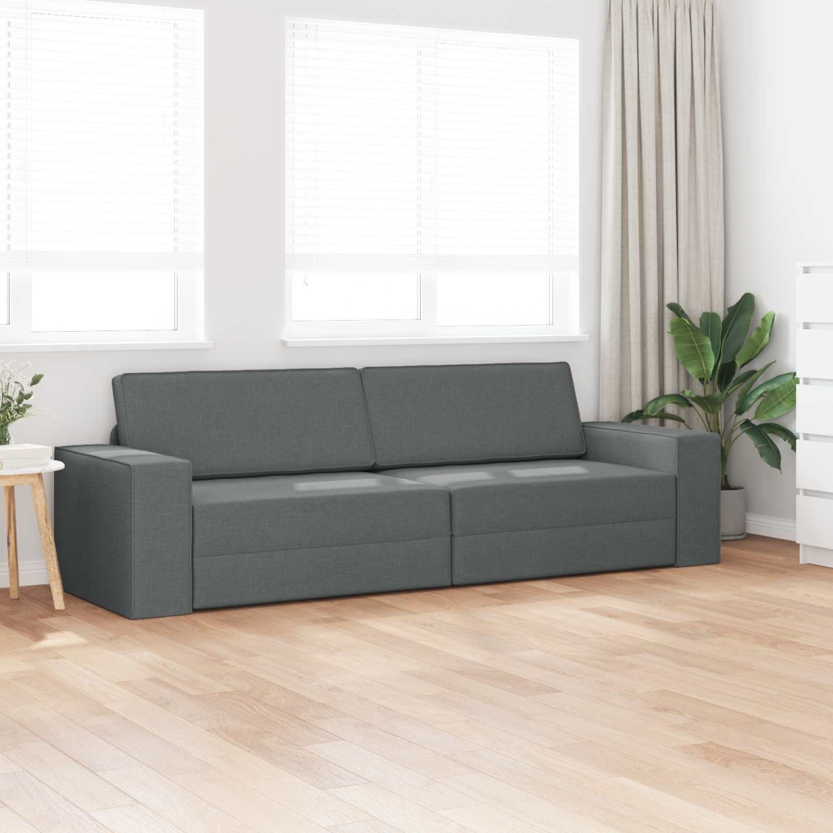 vidaXL Κρεβάτι καναπές Σκούρο Γκρι 245 x 78 x 77 εκ. ύφασμα