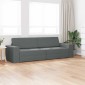 vidaXL Κρεβάτι καναπές Σκούρο Γκρι 245 x 78 x 77 εκ. ύφασμα